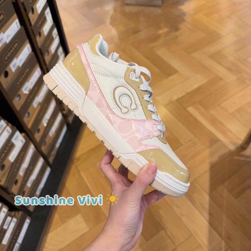 NEW Coach Woman Soho Sneaker Candy Pink/Light Beige CEE45 us6.5